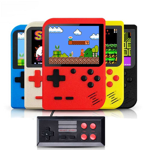 New Built-in 400 Games 1000mAh Battery Retro Video Handheld Game Console+Gamepad 2 Players Doubles 3.0 Inch LCD Game Player