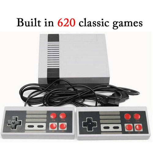 ALLOYSEED Mini 8 Bit Built-In 500/620 Classic Games Retro Handheld Game Player AV Port TV Game Console Kids Video Gaming Console