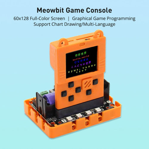 Elecrow Kittenbot Meowbit Codable Console Programmable Game Consoles for Microsoft Makecode Board with 1.8inch TFT Color Screen