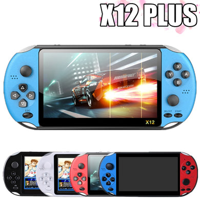 New X12 PLUS Retro Game Handheld Game Console Built-in 2000+Classic Games Portable Mini Video Player 5.1 inch IPS Screen 8G+32G
