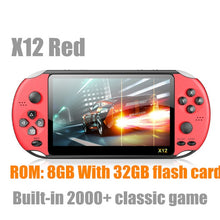 Load image into Gallery viewer, New X12 PLUS Retro Game Handheld Game Console Built-in 2000+Classic Games Portable Mini Video Player 5.1 inch IPS Screen 8G+32G