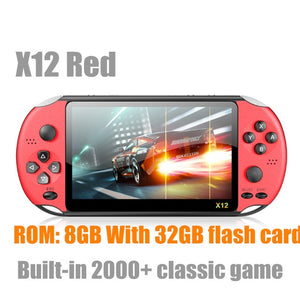 New X12 PLUS Retro Game Handheld Game Console Built-in 2000+Classic Games Portable Mini Video Player 5.1 inch IPS Screen 8G+32G
