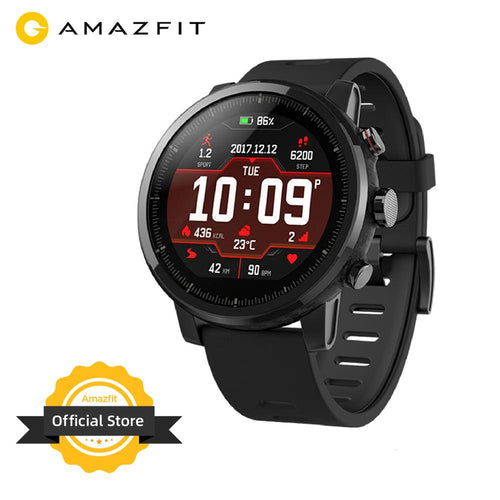 Original Amazfit Stratos 2 Smartwatch Smart Watch Bluetooth GPS Calorie Count Heart Monitor 50M Waterproof for Android iOS Phone