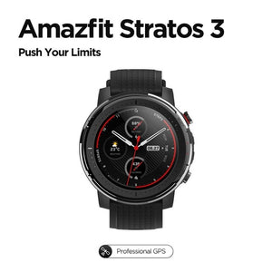 IN Stock Global Version New Amazfit Stratos 3 Smart Watch GPS 5ATM Bluetooth Music Dual Mode 14 Days Smartwatch For Android 2019