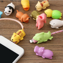 Load image into Gallery viewer, Cute Animal Shape Cable Protector Soft Silicone Anti Break Data Line Protective Cell Computers Mobile Phone Accessories