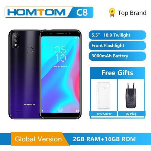 Original Global HOMTOM C8 Mobile Phone 5.5