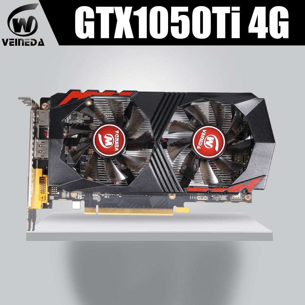 Video Card  GTX1050Ti  for Computer Graphic Card PCI-E GTX1050Ti  GPU 4GB  128Bit  1291/7000MHZ  DDR5 for nVIDIA Geforce Game