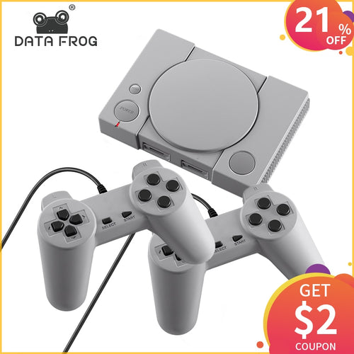 DATA FROG Mini 620 Retro Video Games Console Double Players 8 Bit Support AV Out Family TV Retro Games Controller