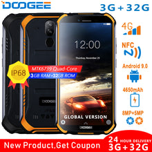 Load image into Gallery viewer, DOOGEE S40 4GNetwork Rugged Mobile Phone 5.5inch Display 4650mAh MT6739 Quad Core 3GB RAM 32GB ROM Android 9.0 8.0MP IP68/IP69K