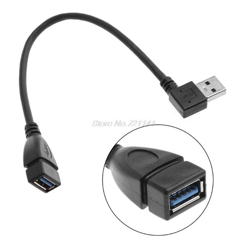 USB 3.0 Type A Left/Right Angle 90 Degree Male To Straight Female Adapter Cable Extension Cord Electronics Stocks