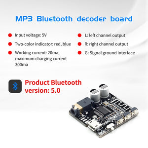 WAVGAT Bluetooth Audio Receiver board Bluetooth 5.0 mp3 lossless decoder board Wireless Stereo Music Module