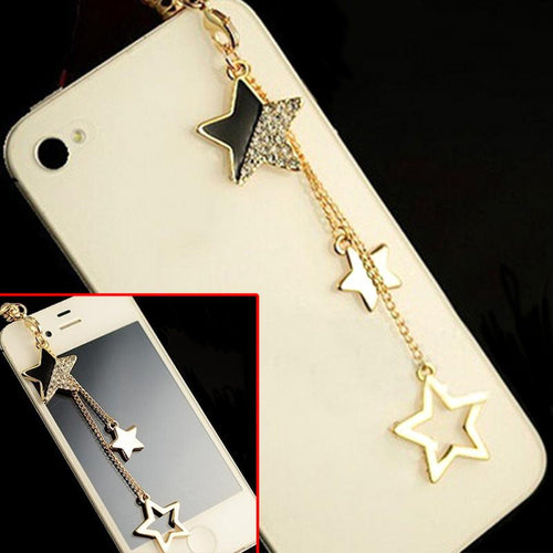 Star Pendant Headphones Dustproof Plug Caps Cell Phone Accessories 3.5mm Earphone Anti Dust Plug For Iphone for Samsung #1112