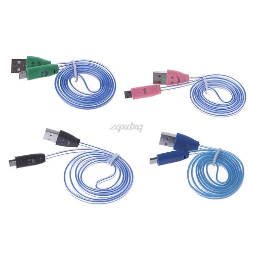 LED Colorful Light Glow Micro USB Data Sync Charging Cable For Android Phone Drop ship Electronics Stocks