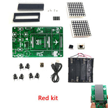 Load image into Gallery viewer, Electronic DIY Kit 8x16 Dot matrix game machine with Acrylic Diy Kit Electronic