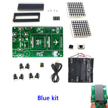 Load image into Gallery viewer, Electronic DIY Kit 8x16 Dot matrix game machine with Acrylic Diy Kit Electronic